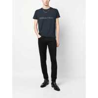 Tricouri Saint Laurent pentru Barbati - Tricouri Saint Laurent Saint Laurent Logo Cotton T-Shirt BLUE Barbati (BM 16885121) - B-mall.ro