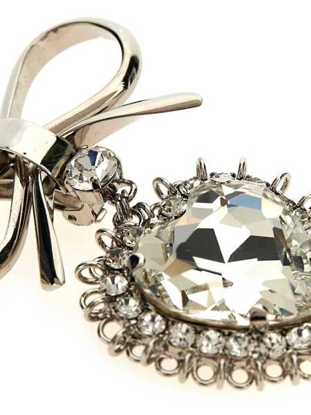 Cercei Alessandra Rich Alessandra Rich Metal Bow Earrings SILVER Femei (BM 16889516) 3