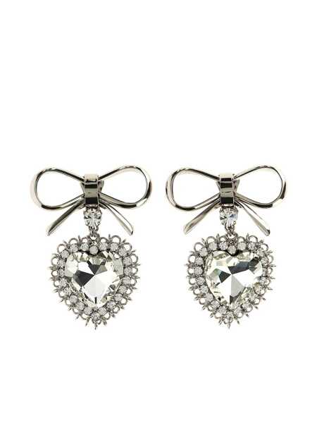 Cercei Alessandra Rich Alessandra Rich Metal Bow Earrings SILVER Femei (BM 16889516) 1