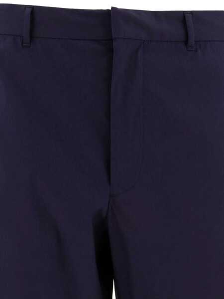 Pantaloni Prada Prada Poplin Cotton Trousers BLUE Barbati (BM 16894136) 3