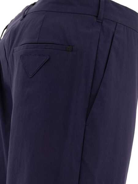 Pantaloni Prada Prada Poplin Cotton Trousers BLUE Barbati (BM 16894136) 4