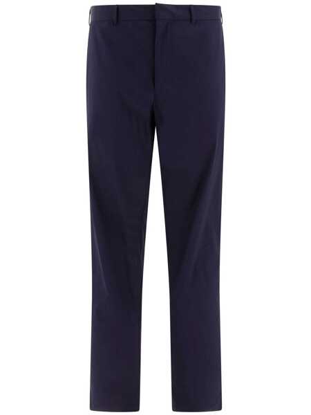 Pantaloni Prada Prada Poplin Cotton Trousers BLUE Barbati (BM 16894136) 1