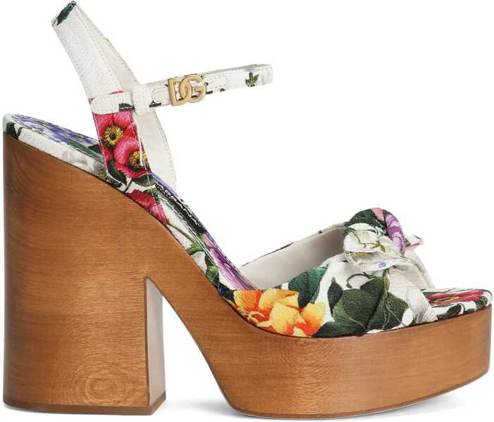 Sandale Dolce & Gabbana Floral Platform Sandals WHITE Femei (BM 16896657) 1