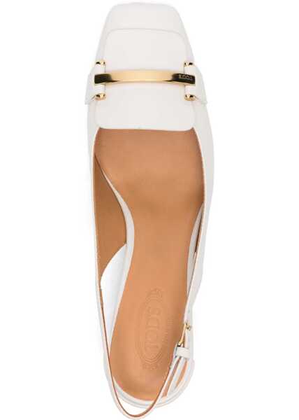 Pantofi cu toc TODS Slingback Pumps WHITE Femei (BM 16896690) 4