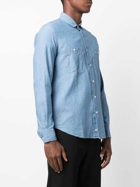 Camasi casual Aspesi NEW C SLIM SHIRT Blue Barbati (BM 16897256) 3
