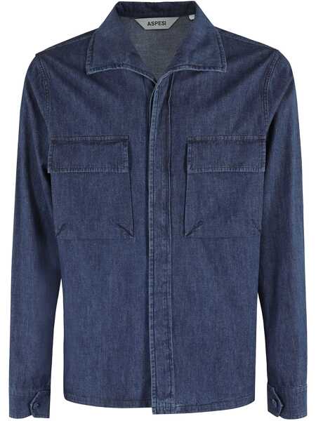 Camasi casual Aspesi CAPA SHIRT Blue Barbati (BM 16897265) 1