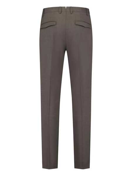 Pantaloni casual PT TORINO Trousers - MASTER, 1 Pleat, Diagonal Pockets, Flap Back Pockets, Turn-Up Brown Barbati (BM 16897292) 2