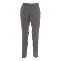 Pantaloni casual Trousers - MASTER, 1 Pleat, Diagonal Pockets, Flap Back Pockets, Turn-Up Barbati
