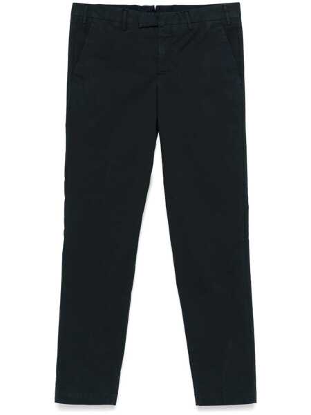 Pantaloni casual PT TORINO Trousers - MASTER, Flat Front, Diagonal Pockets, Flap Back Pockets, Finished Blue Barbati (BM 16897304) 1