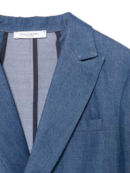 Geci de iarna Paolo Pecora BOY DOUBLE BREASTED JACKET Blue Baieti (BM 16897664) 3