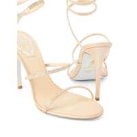 Pantofi cu toc Rene Caovilla Dama - Pantofi cu toc Rene Caovilla Ren Caovilla Cleo Crystals Sandals BEIGE GOLD SATIN Femei (BM 16898459) - B-mall.ro