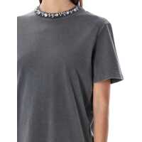 Tricouri Golden Goose Dama - Tricouri Golden Goose Golden Goose Rhinestones T-Shirt Grey Femei (BM 16898492) - B-mall.ro