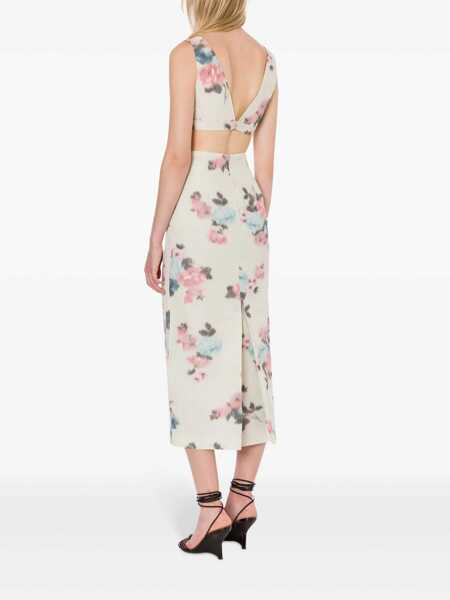 Fuste Philosophy Philosophy Di Lorenzo Serafini Floral Taffeta Pencil Skirt WHITE Femei (BM 16900049) 3