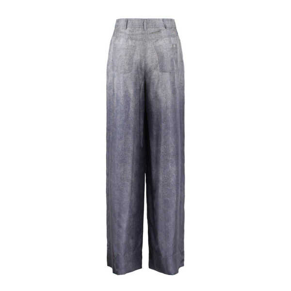 Pantaloni casual Alberta Ferretti Alberta Ferretti Oversized Denim Print Habotai Pants BLUE Femei (BM 16900070) 2