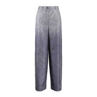 Pantaloni casual Alberta Ferretti Oversized Denim Print Habotai Pants Femei
