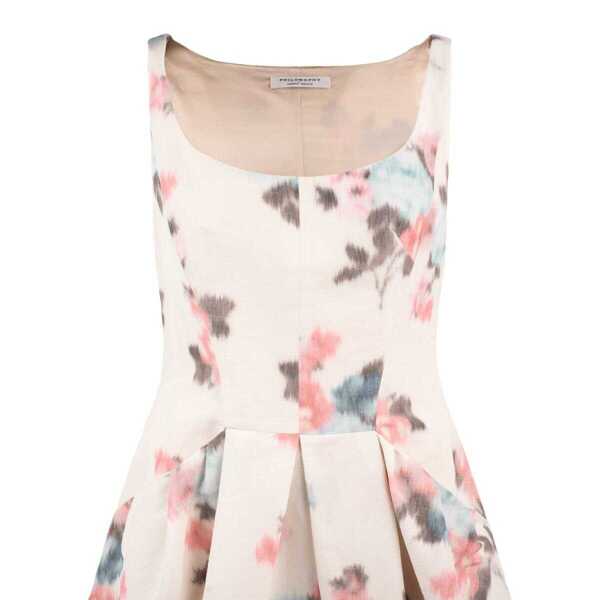 Rochii Philosophy Philosophy Di Lorenzo Serafini Floral Taffeta Longuette Dress WHITE Femei (BM 16900076) 3
