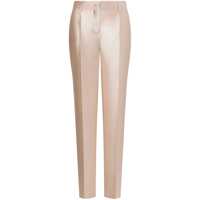 Pantaloni casual 'Mikado' White Pants With Pences On The Front In Cotton Stretch Woman Femei
