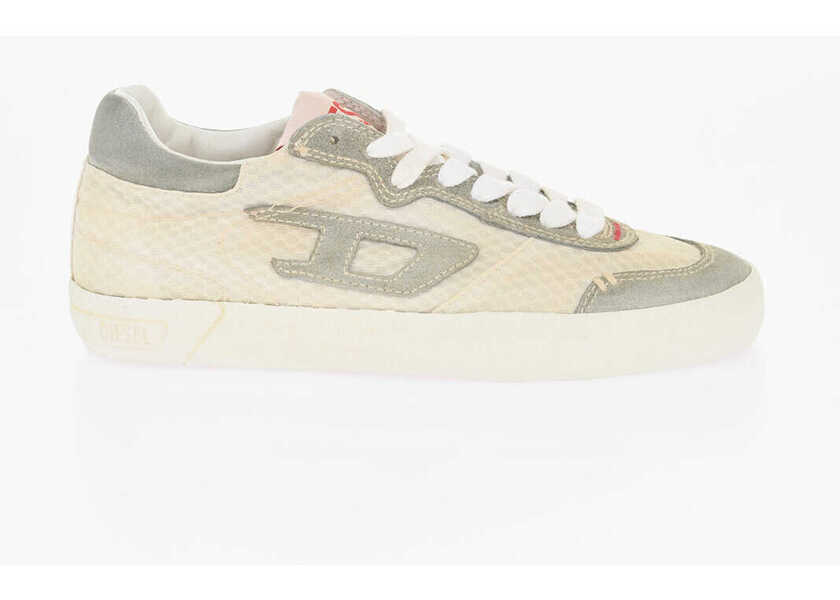Sneakers Diesel Canvas S-Leroji Low Top Sneakers With Contrasting Details Beige Femei (BM 16903536) 3