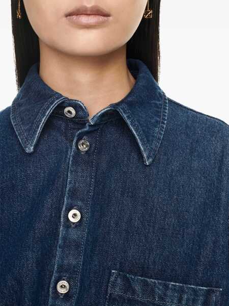 Camasi de blugi Off-White Draped Denim Shirt Dress Blue Femei (BM 16903578) 5