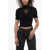 Off-White Mesh Seamless Top With Open-Back Detail Black