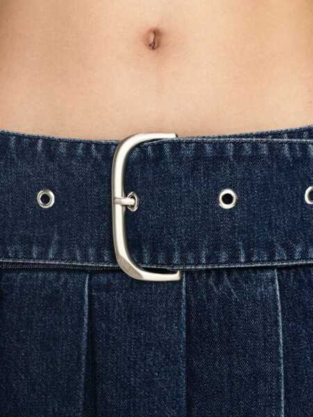 Fuste casual Off-White Pleated Asymmetric Denim Skirt Blue Femei (BM 16903599) 5