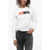 Diesel Crew Neck Cropped Sweatshirt With Lettering Logo White