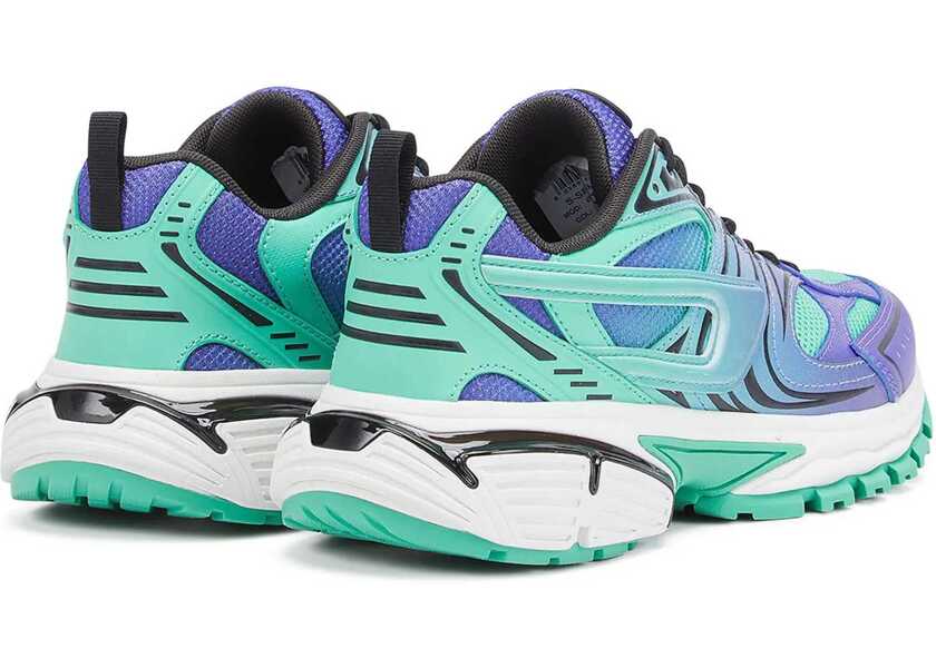 Sneakers Diesel Two-Tone Faux Leather And Mesh S-Serendipity Pro-X1 Low Top Green Femei (BM 16903891) 3