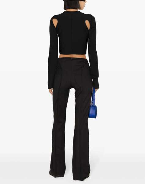 Bluze Off-White For Ever Crop Top With Cut-Out Details Black Femei (BM 16903942) 4