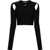 Off-White For Ever Crop Top With Cut-Out Details Black