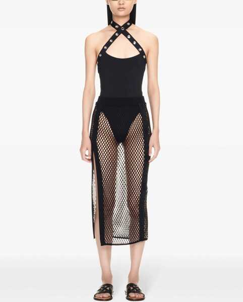 Fuste lungi Off-White High-Waisted Midi Skirt With Mesh Design Black Femei (BM 16903948) 2