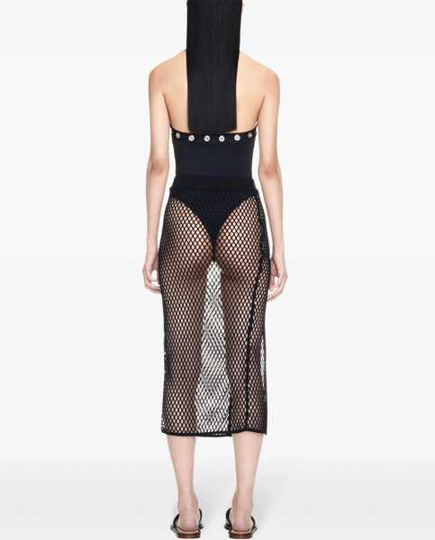 Fuste lungi Off-White High-Waisted Midi Skirt With Mesh Design Black Femei (BM 16903948) 4