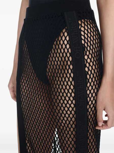 Fuste lungi Off-White High-Waisted Midi Skirt With Mesh Design Black Femei (BM 16903948) 5