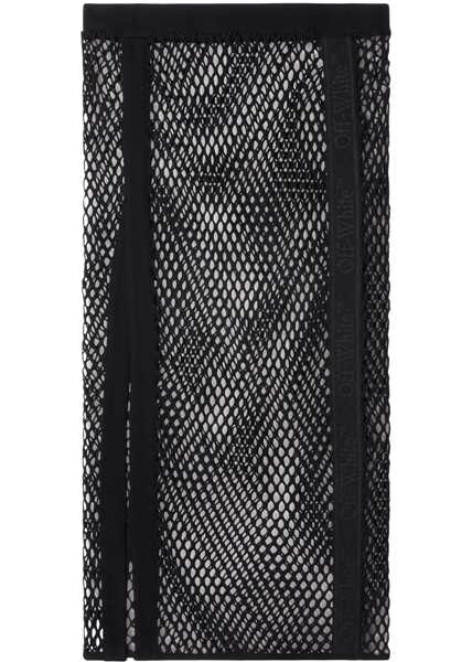 Fuste lungi Off-White High-Waisted Midi Skirt With Mesh Design Black Femei (BM 16903948) 1