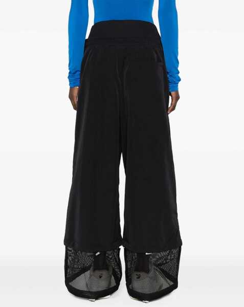 Pantaloni casual Off-White Wide Leg Nylon Crispy Pants With Removable Cuffs Black Femei (BM 16903972) 4