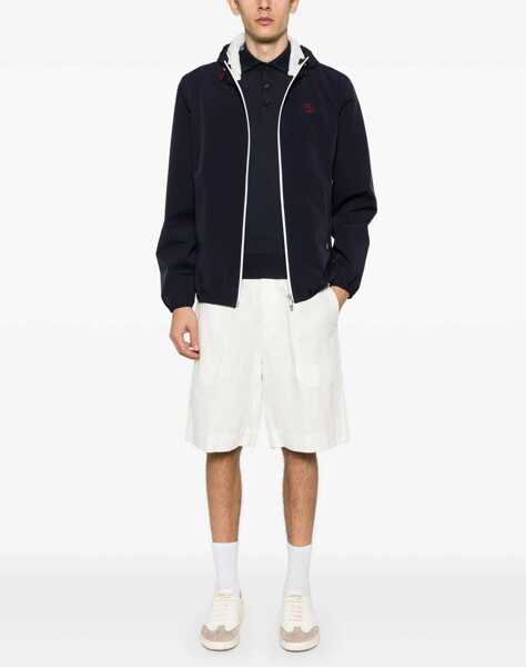 Jachete Brunello Cucinelli Waterproof Jacket with hood NAVY Barbati (BM 16904125) 2