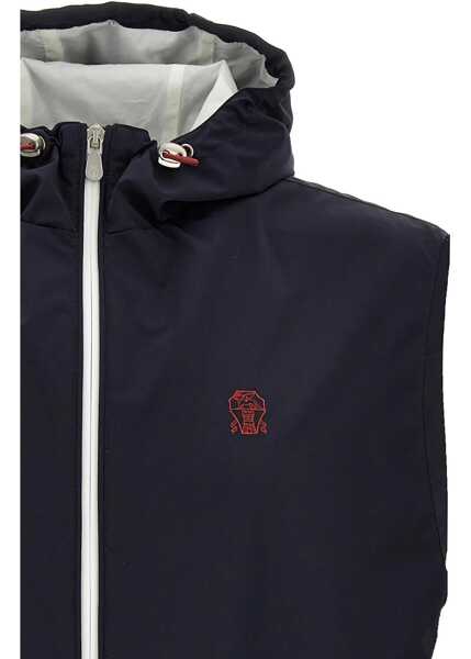 Veste casual Brunello Cucinelli Waterproof Vest NAVY Barbati (BM 16904131) 3