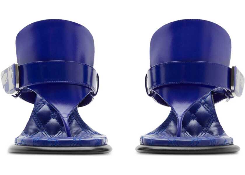 Sandale cu toc Burberry Leather Alf Bay Thong Sandals With Quilted Inner 11Cm Blue Femei (BM 16904260) 2