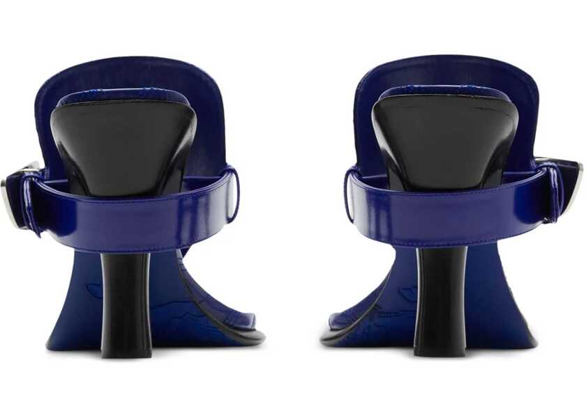 Sandale cu toc Burberry Leather Alf Bay Thong Sandals With Quilted Inner 11Cm Blue Femei (BM 16904260) 3