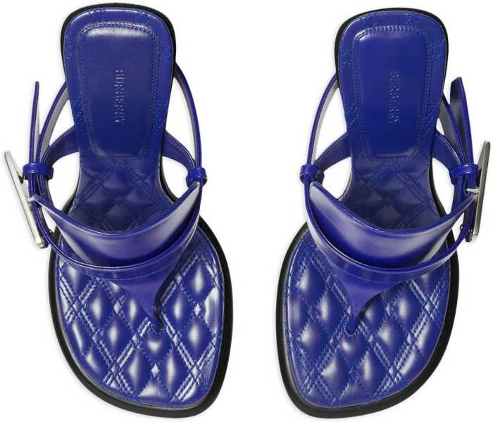 Sandale cu toc Burberry Leather Alf Bay Thong Sandals With Quilted Inner 11Cm Blue Femei (BM 16904260) 4