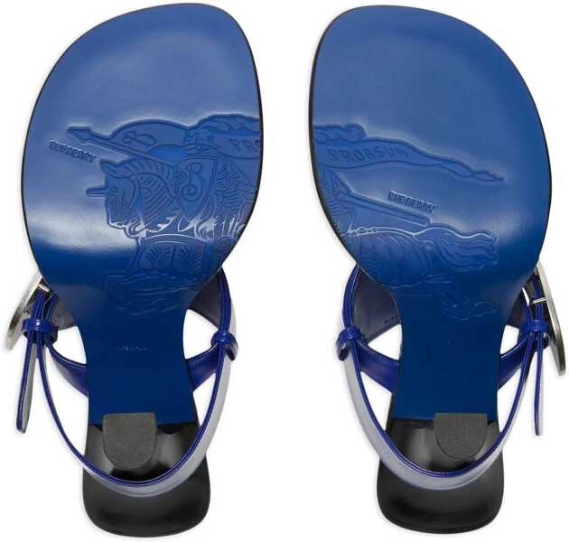 Sandale cu toc Burberry Leather Alf Bay Thong Sandals With Quilted Inner 11Cm Blue Femei (BM 16904260) 5