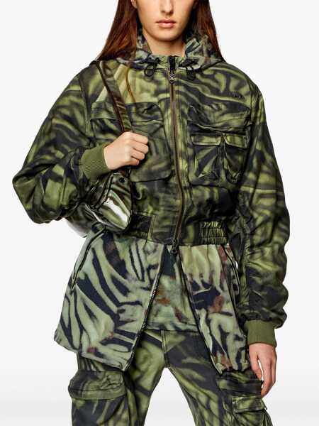 Bomber jacket Diesel Utility Bomber Jacket With Camouflage Motif Green Femei (BM 16904287) 3