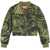 Diesel Utility Bomber Jacket With Camouflage Motif Green