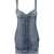 Off-White Sweetheart Neckline Denim Mini Dress Blue