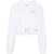Off-White Printed Cropped Hoodie White
