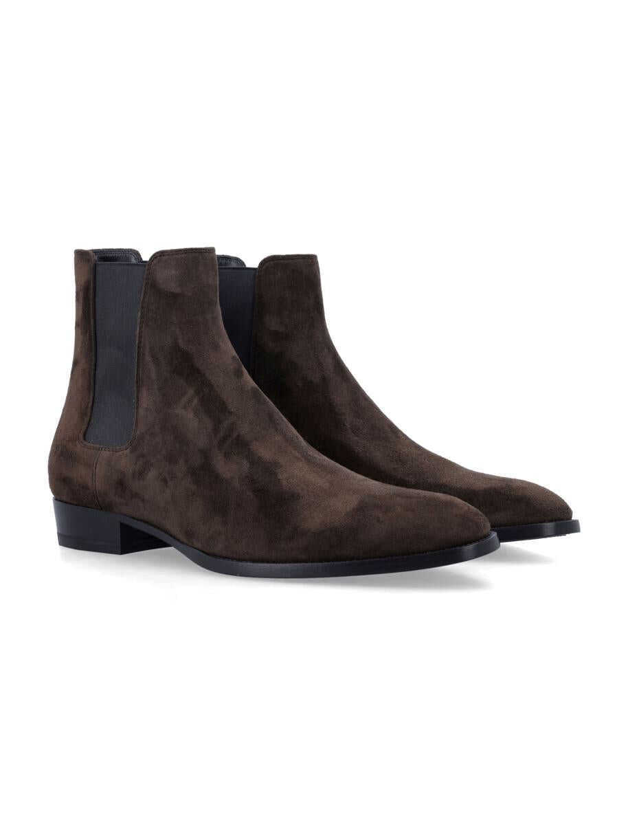 Bocanci Saint Laurent Saint Laurent Wyatt Chelsea Boots Brown Barbati (BM 16905519) 2