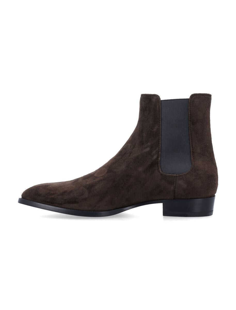 Bocanci Saint Laurent Saint Laurent Wyatt Chelsea Boots Brown Barbati (BM 16905519) 3