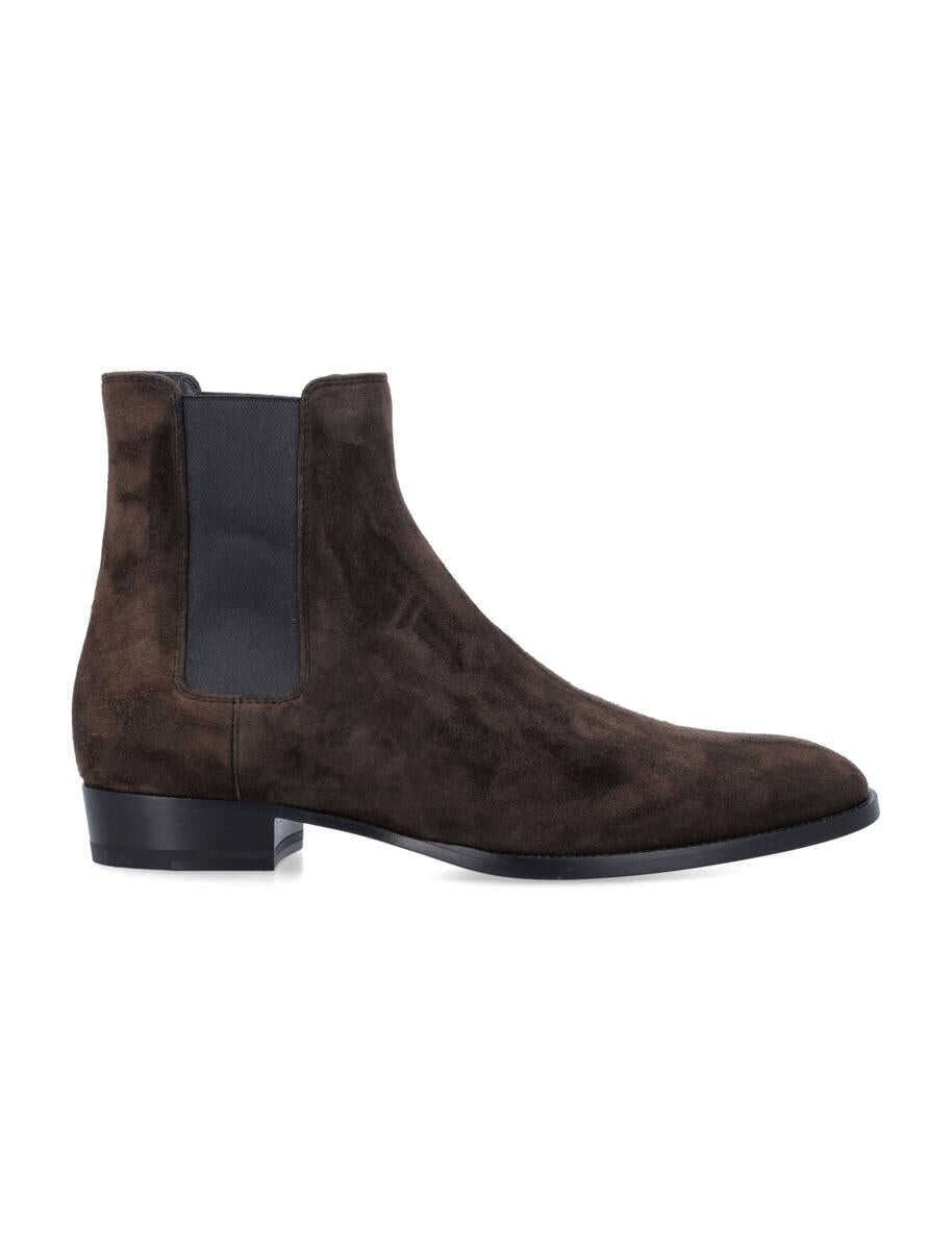 Bocanci Saint Laurent Saint Laurent Wyatt Chelsea Boots Brown Barbati (BM 16905519) 1