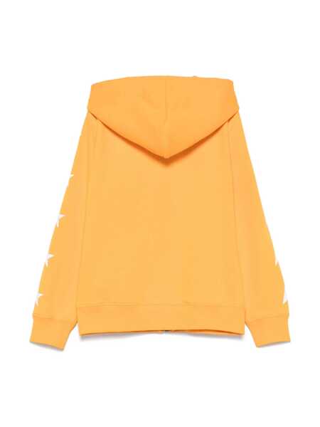 Bluze de trening Golden Goose STAR/ BOYS ZIPPED HOODIE SWEATSHIRT/ BIG MULTISTAR PRINTED Orange Baieti (BM 16906437) 2