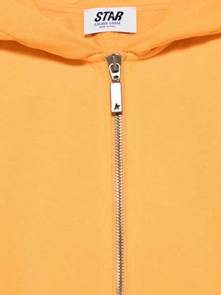 Bluze de trening Golden Goose STAR/ BOYS ZIPPED HOODIE SWEATSHIRT/ BIG MULTISTAR PRINTED Orange Baieti (BM 16906437) 3
