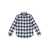 Golden Goose JOURNEY BOY'S REGULAR SHIRT/ CHECK BLEND COTTON SHIRTING WITH PRINT Blue